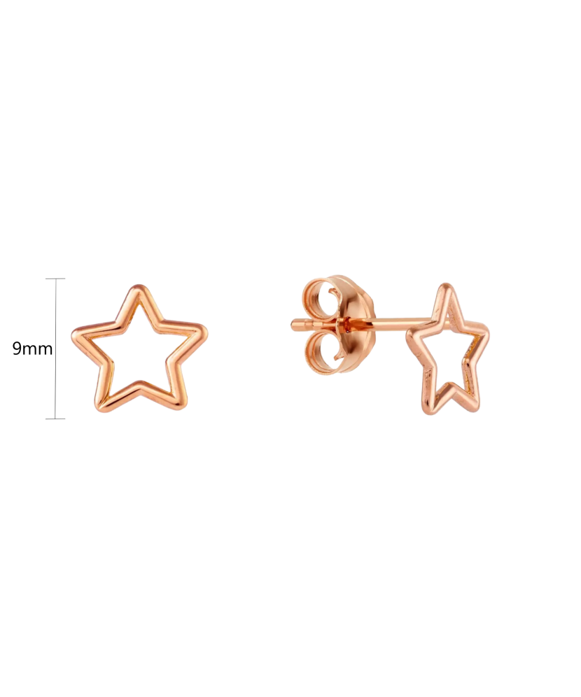 Gold earrings "stars"