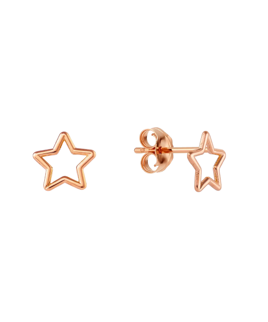 Gold earrings "stars"