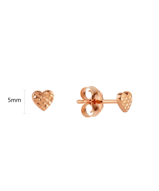 Gold earrings "hearts"