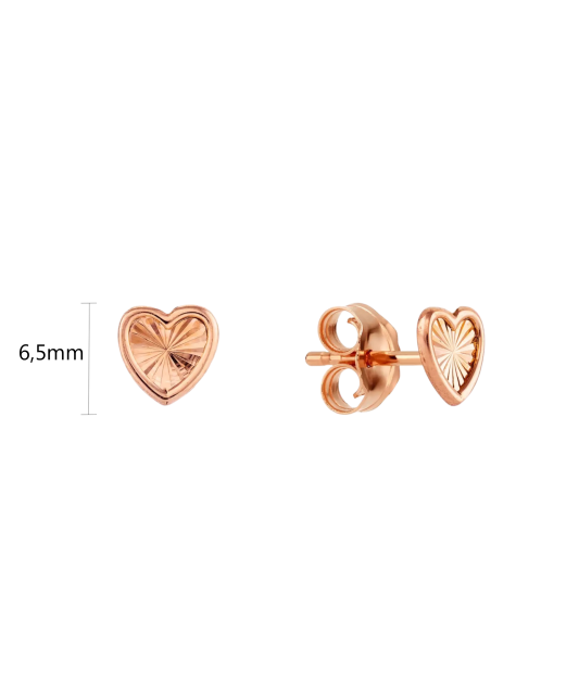 Gold earrings "hearts"