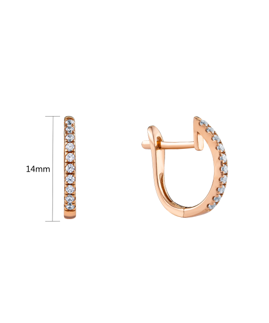 Auksiniai auskarai su cirkoniais  - Goldinga