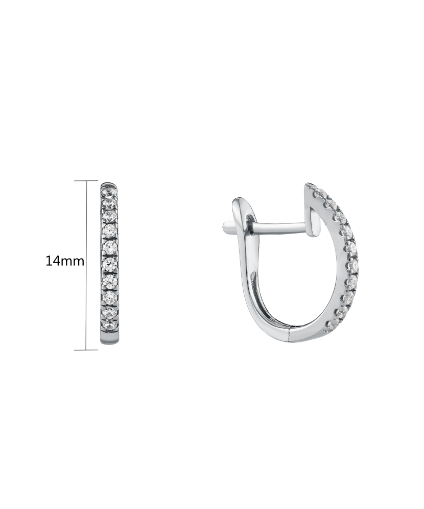 White Gold earrings with zircons