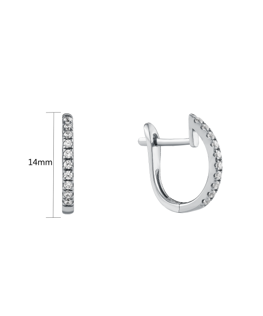 White Gold earrings with zircons