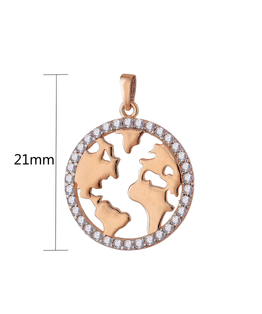 Gold pendant with zircons