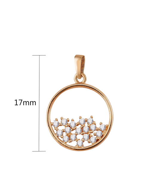 Gold pendant with zircons