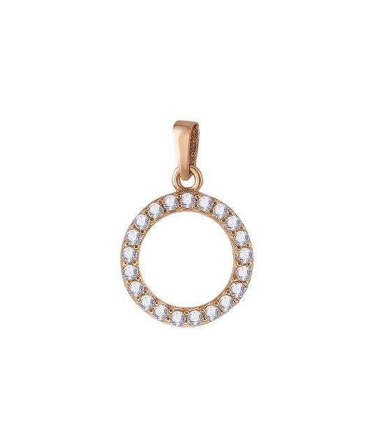 Gold pendant with zircons