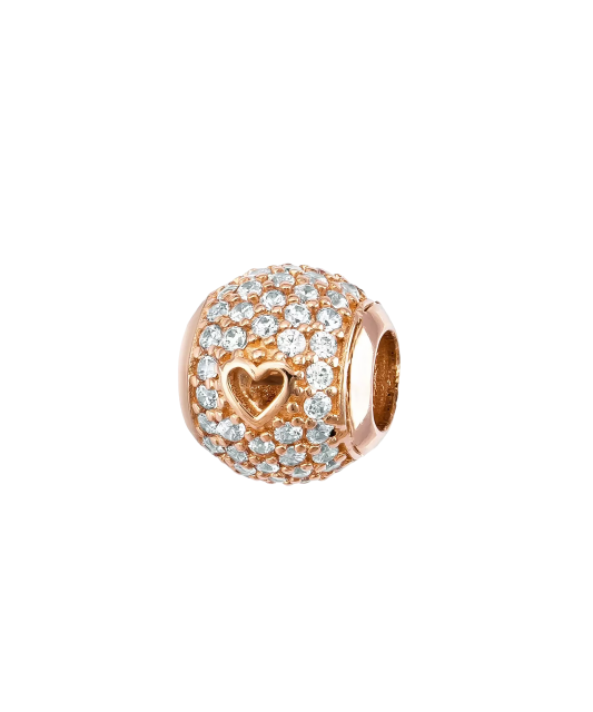 Gold pendant with zircons