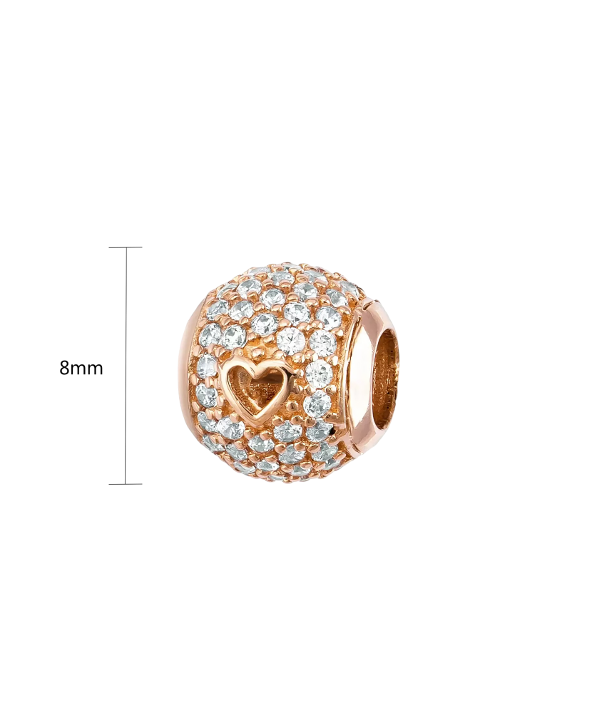 Gold pendant with zircons