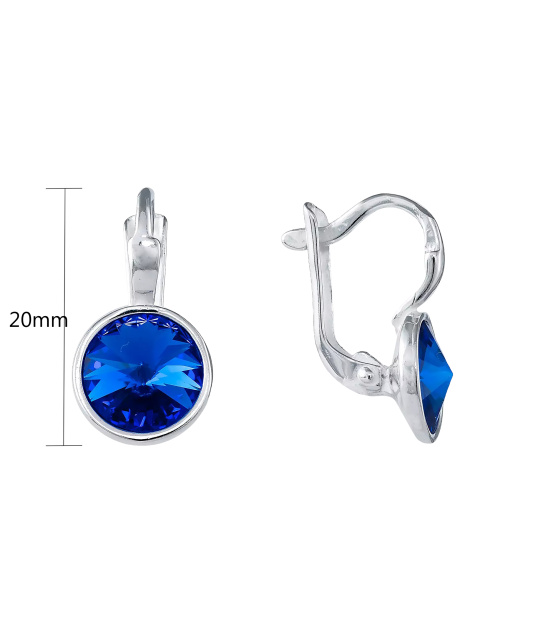 Sterling silver earrings with crystals