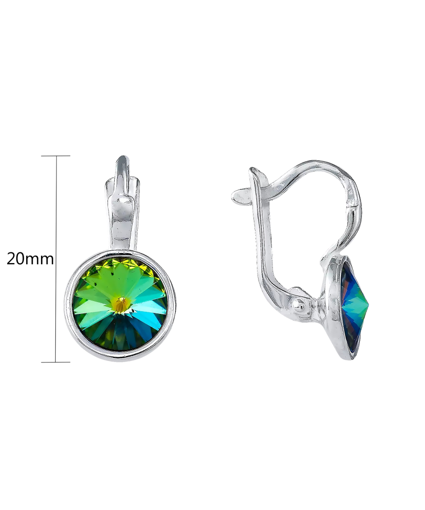 Sterling silver earrings with crystals