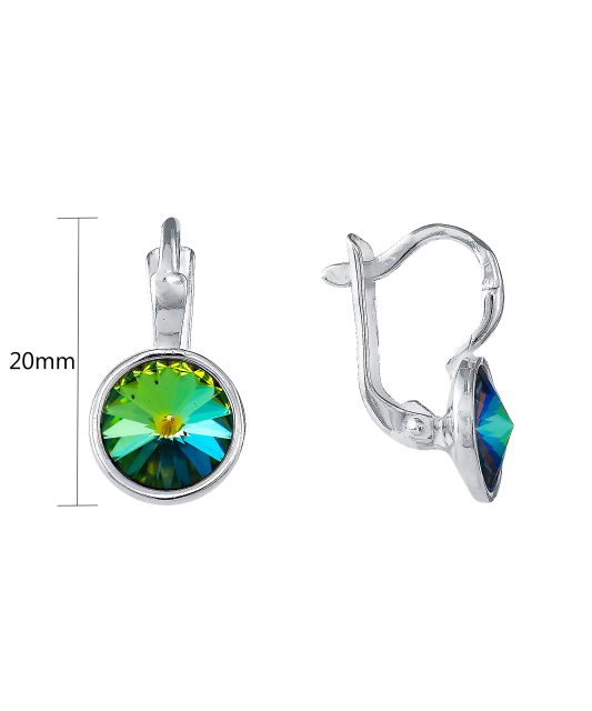 Hopeiset korvakorut kristalleilla