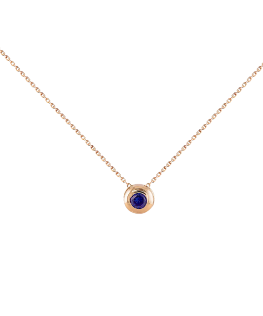 Gold chain with zirconium pendant