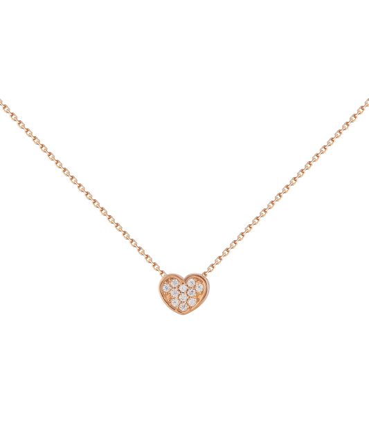 Gold chain with zirconium pendant "Heart"