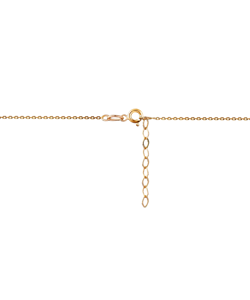 Gold double chain with zirconium pendant "Heart"