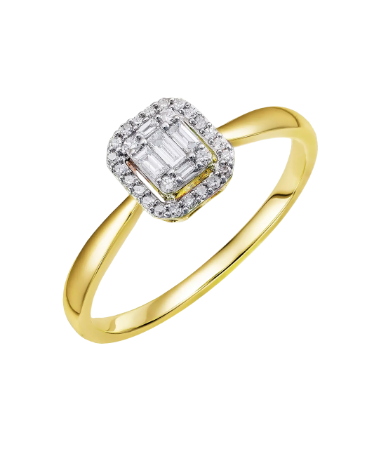 Yellow Gold ring with diamonds
