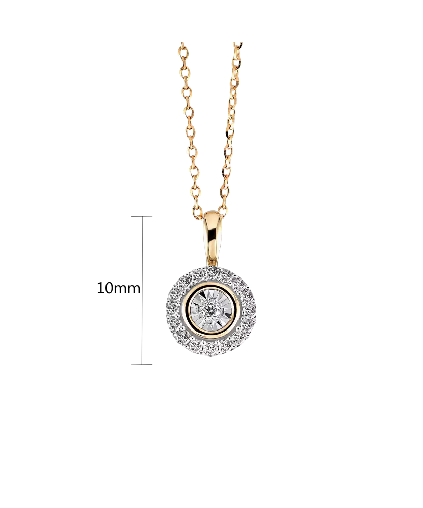 Yellow Gold pendant with diamonds