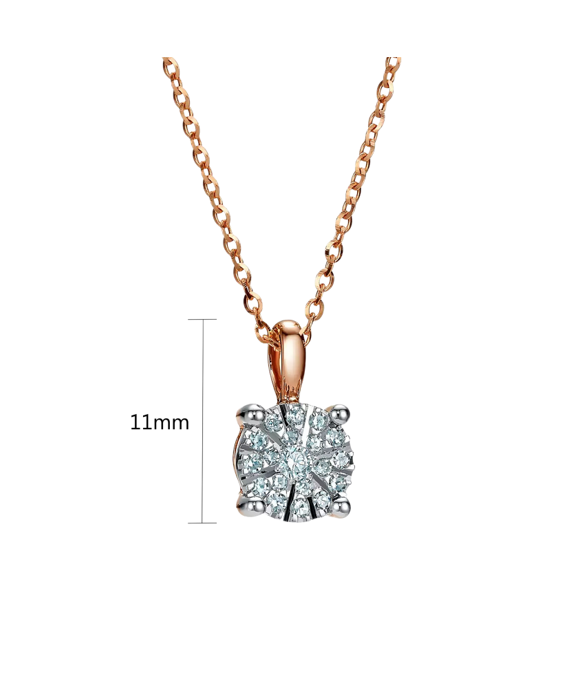 Gold pendant with diamonds