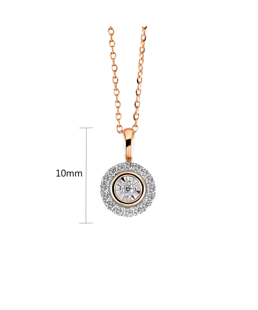 Gold pendant with diamonds