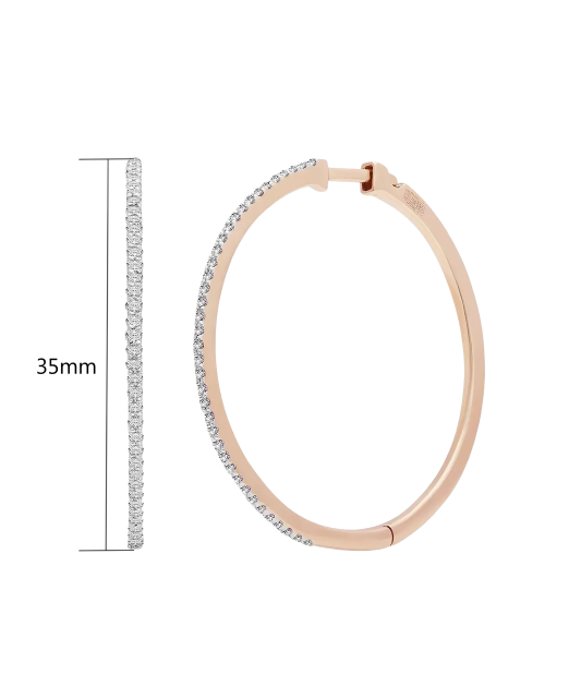 Gold earrings with diamonds