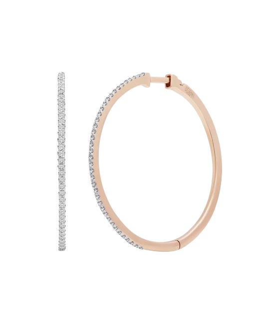 Gold earrings with diamonds