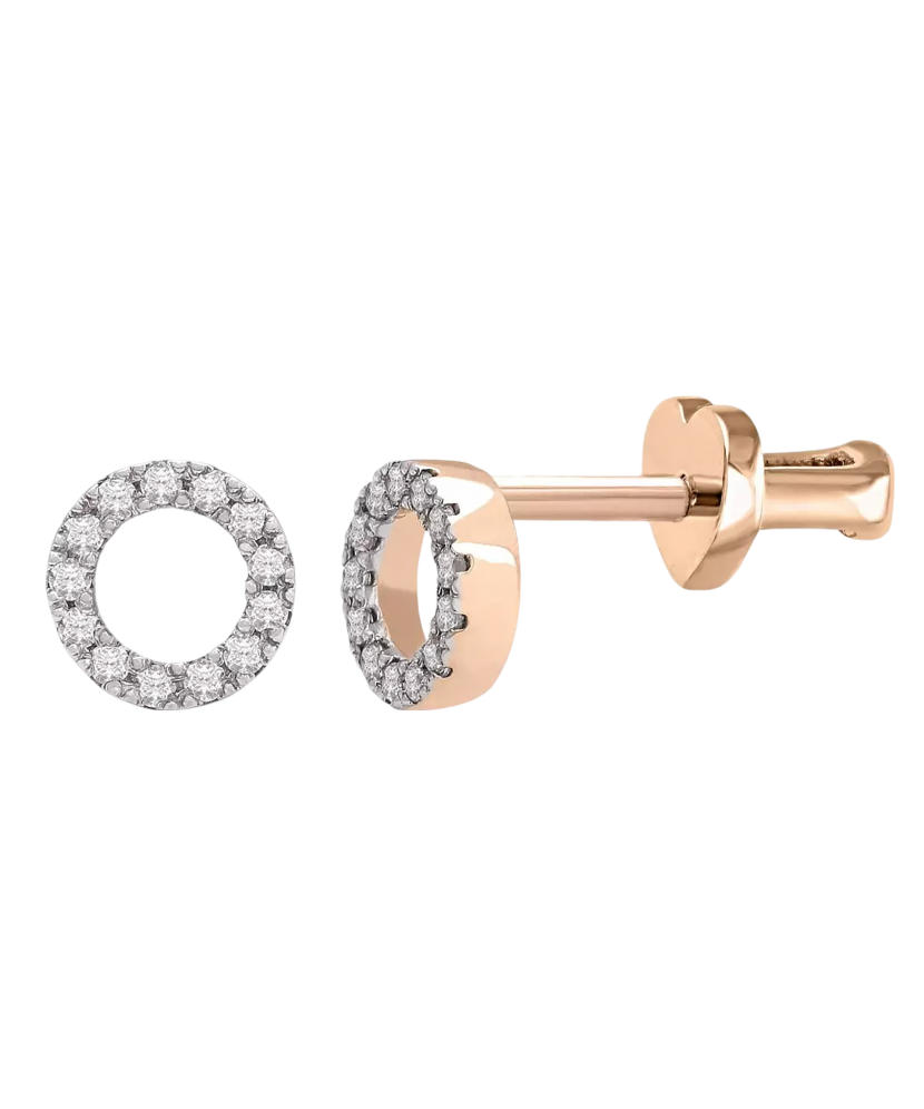 Gold earrings with diamonds