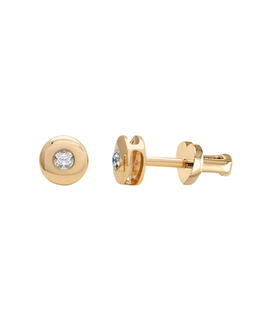 Yellow Gold earrings with diamonds