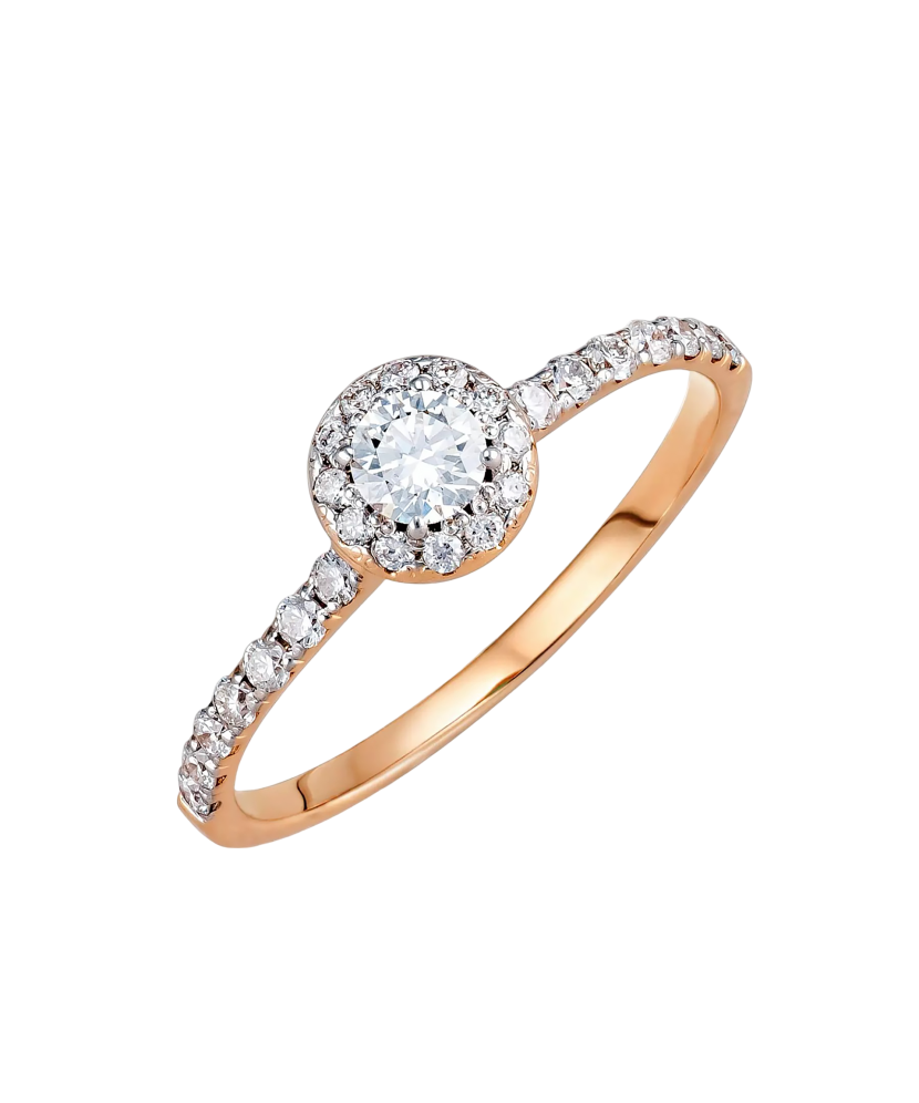 Gold ring with diamonds (0.45ct)