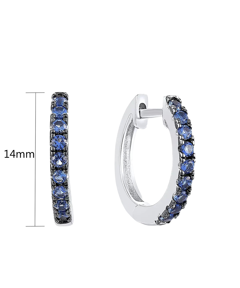 Sterling silver earrings with zircons