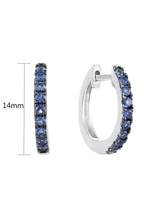 Sterling silver earrings with zircons