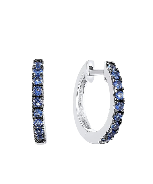 Sterling silver earrings with zircons