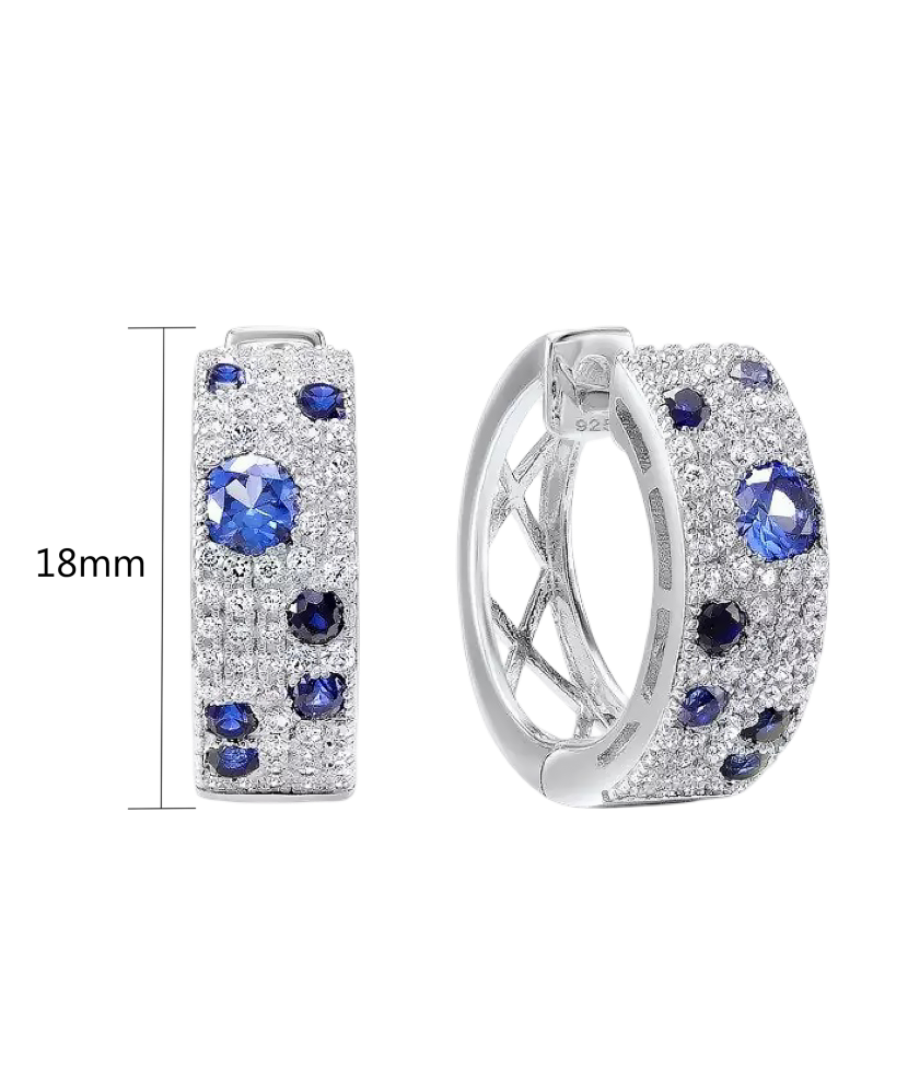 Sterling Silver earrings with zircons and spinels