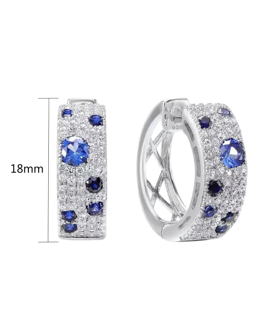 Sterling Silver earrings with zircons and spinels