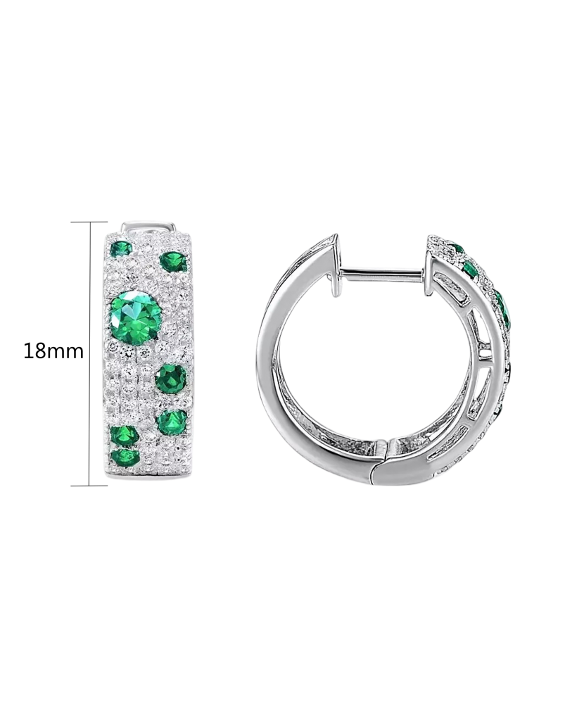 Sterling Silver earrings with zircons and spinels