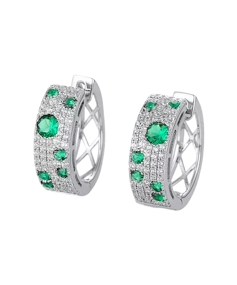 Sterling Silver earrings with zircons and spinels