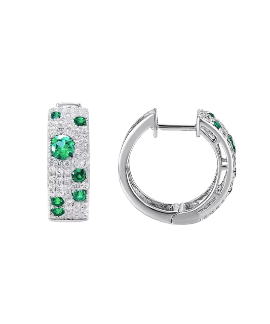 Sterling Silver earrings with zircons and spinels