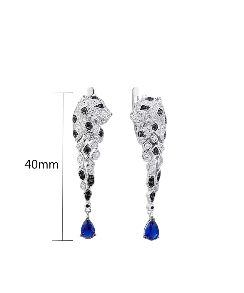 Sterling Silver earrings with zircons and spinels