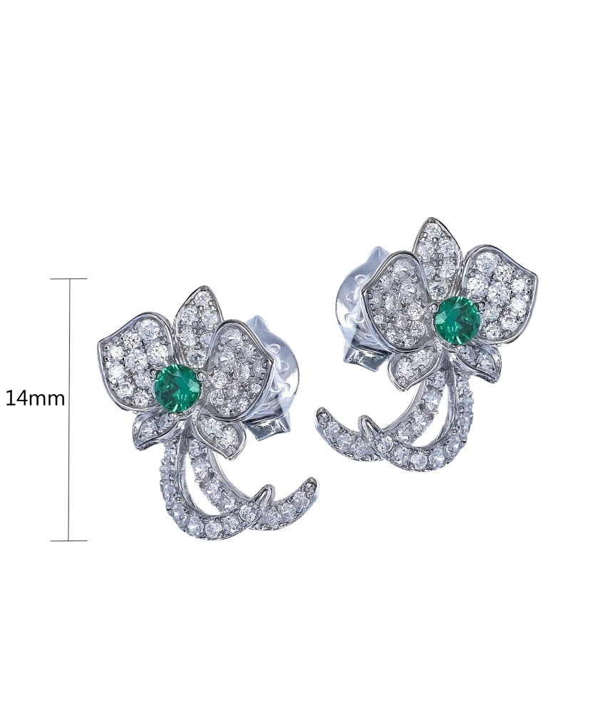 Sterling Silver earrings with zircons and spinels