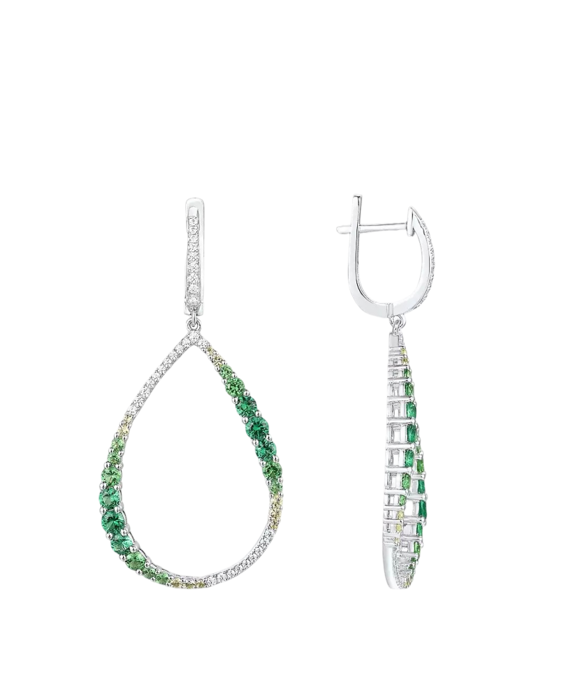 Sterling Silver earrings with zircons and spinels