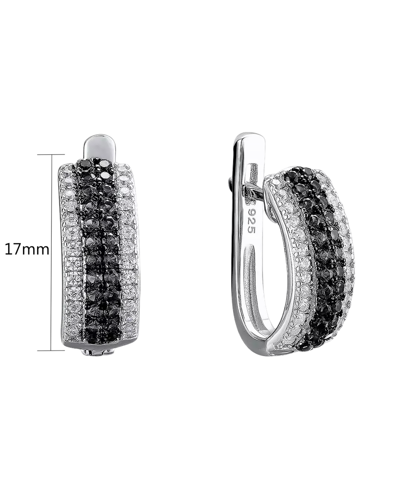 Sterling Silver earrings with zircons and spinels
