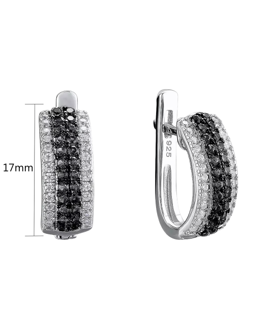 Sterling Silver earrings with zircons and spinels