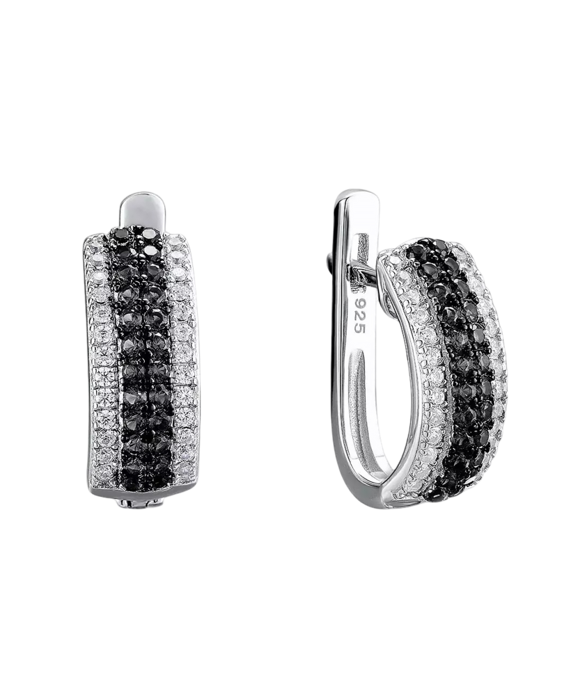 Sterling Silver earrings with zircons and spinels