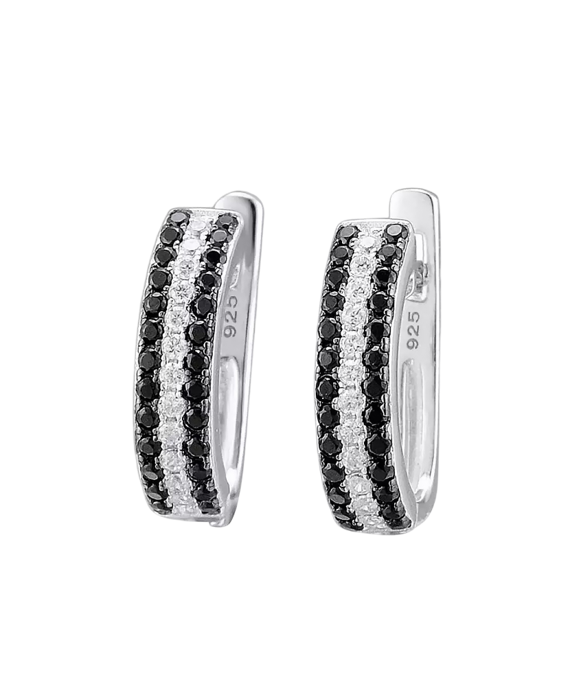 Sterling Silver earrings with zircons and spinels