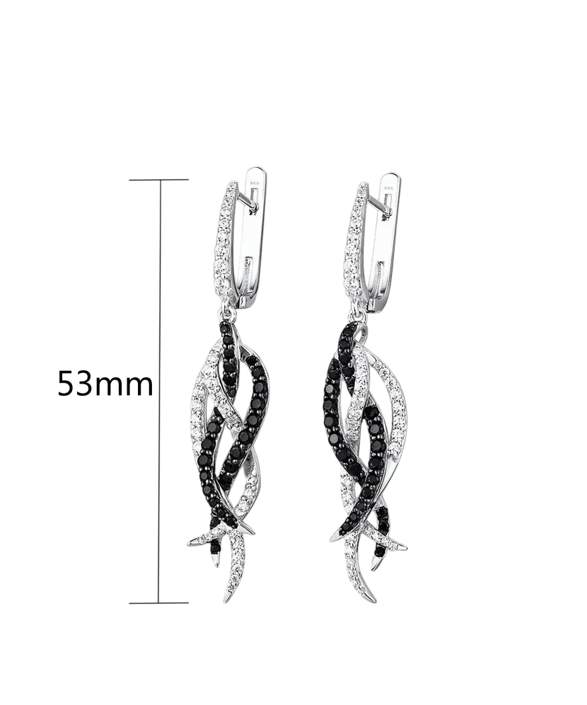 Sterling Silver earrings with zircons and spinels