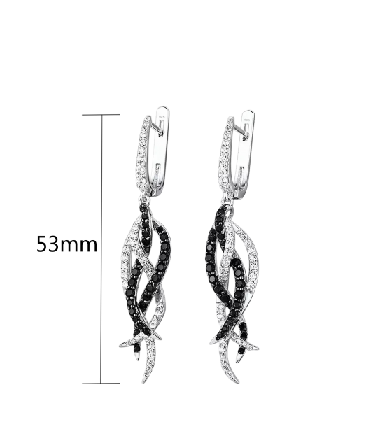 Sterling Silver earrings with zircons and spinels