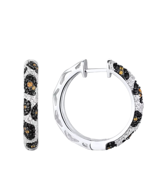 Sterling Silver earrings with zircons and spinels