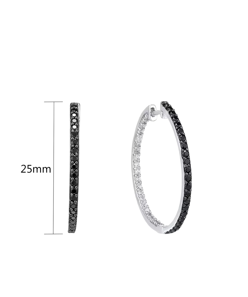 Sterling Silver earrings with zircons and spinels