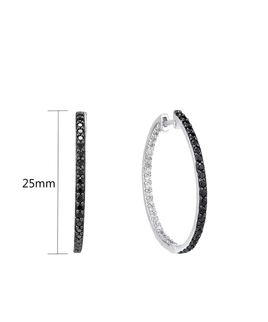 Hopeiset korvakorut spinelleillä ja zirkoneilla