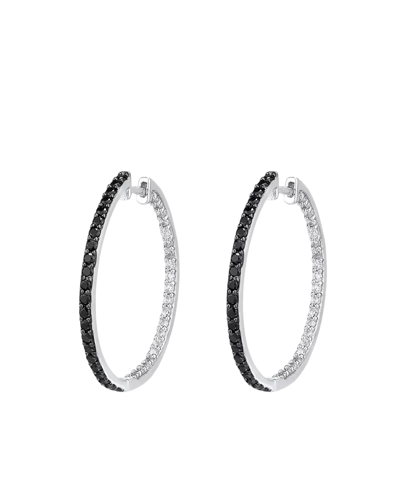 Sterling Silver earrings with zircons and spinels