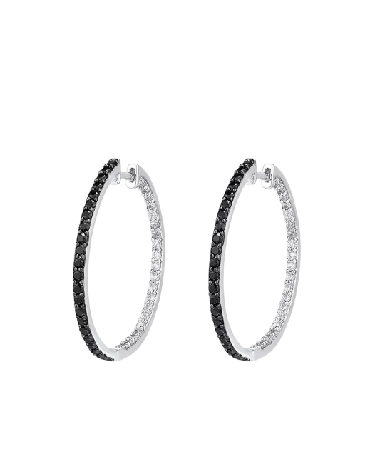 Hopeiset korvakorut spinelleillä ja zirkoneilla