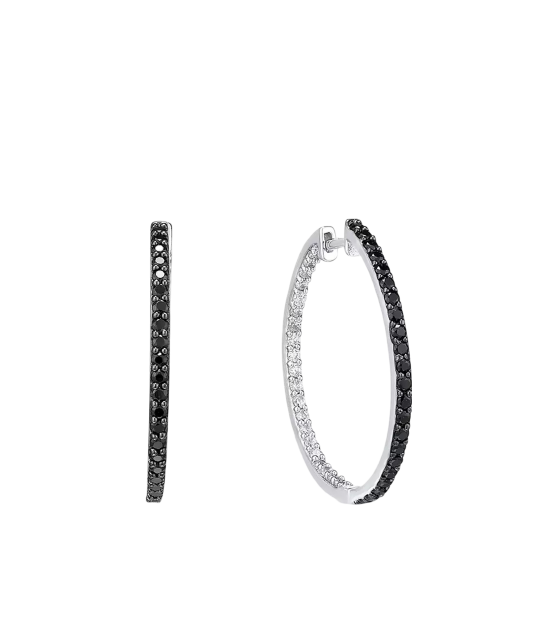 Sterling Silver earrings with zircons and spinels